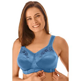 Comfort Choice Women's Plus Size The Embroidered Custom Fit Bra