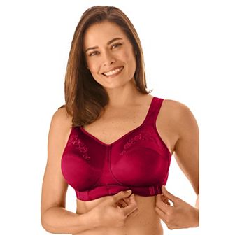 Comfort Choice Women's Plus Size The Embroidered Custom Fit Bra