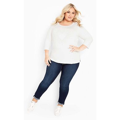 Avenue Women's Plus Size Love Heart Top