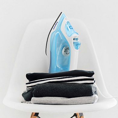 Impress Mid-Sized Spray Steam and Dry Iron in Blue with Nonstick Soleplate
