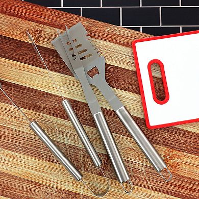 Baldwin 3 Piece Stainless Steel Barbecue Tool Set in Silver