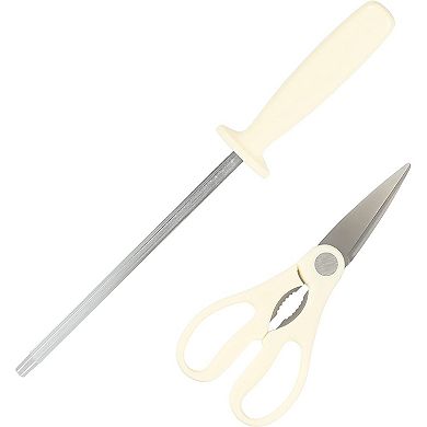 Evansville 14 Piece Stainless Steel Blade Cutlery Set in White