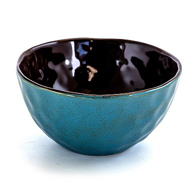 Elama Sea Glass 16 Piece Luxurious Stoneware Dinnerware with Complete Setting for 4