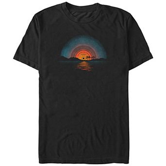 Big & Tall Summer Sunset Record Graphic Tee