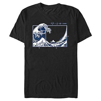 Big & Tall The Great Fibonacci Wave Graphic Tee