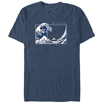 Big & Tall The Great Fibonacci Wave Graphic Tee