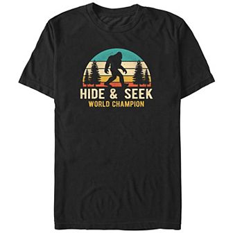 Big & Tall Big Foot Hide And Seek World Champion Graphic Tee