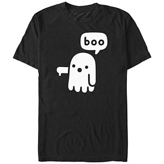 Big & Tall Ghost Boo Thumbs Down Graphic Tee