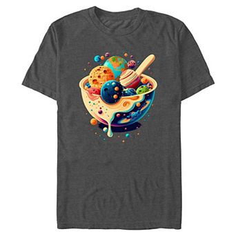 Big & Tall Solar System Bowl Of Cereal Graphic Tee