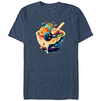 Big & Tall Solar System Bowl Of Cereal Graphic Tee