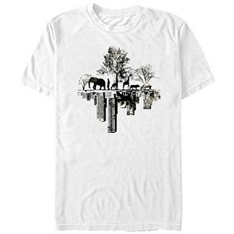 Big & Tall Nature And City Duality Graphic Tee