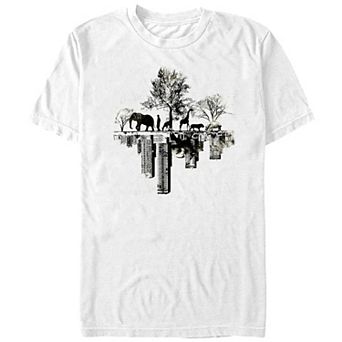 Big & Tall Nature And City Duality Graphic Tee