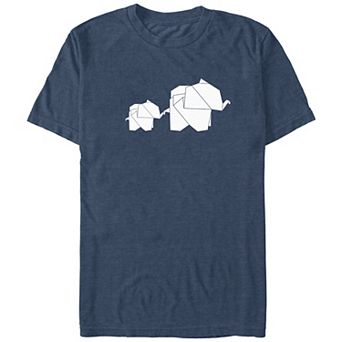 Big & Tall Origami Elephants Graphic Tee