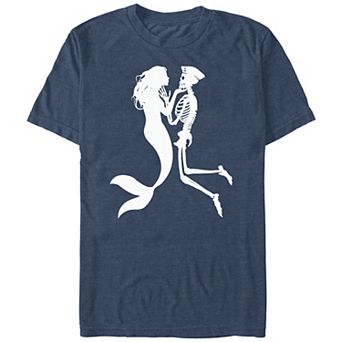 Big & Tall Mermaid And Skeleton Love Graphic Tee