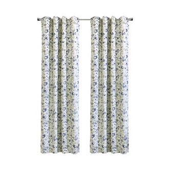 Flora Blackout Grommet Privacy Sound Dampening Curtain Panel For Livingroom Bedroom