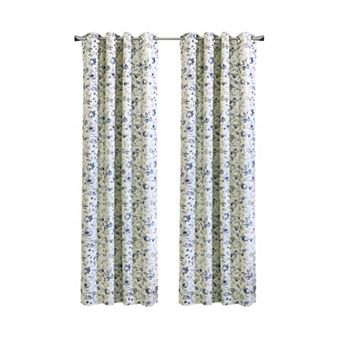 Flora Blackout Grommet Privacy Sound Dampening Curtain Panel For Livingroom Bedroom