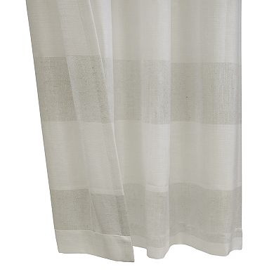 Smooth Textured Brighten Space Sheer Panel Grommet Curtain Panel