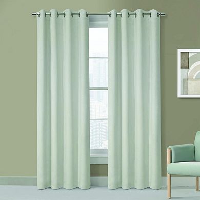 Navar Blackout Window Treatment Grommet Curtain Panel For Bedroom Livingroom