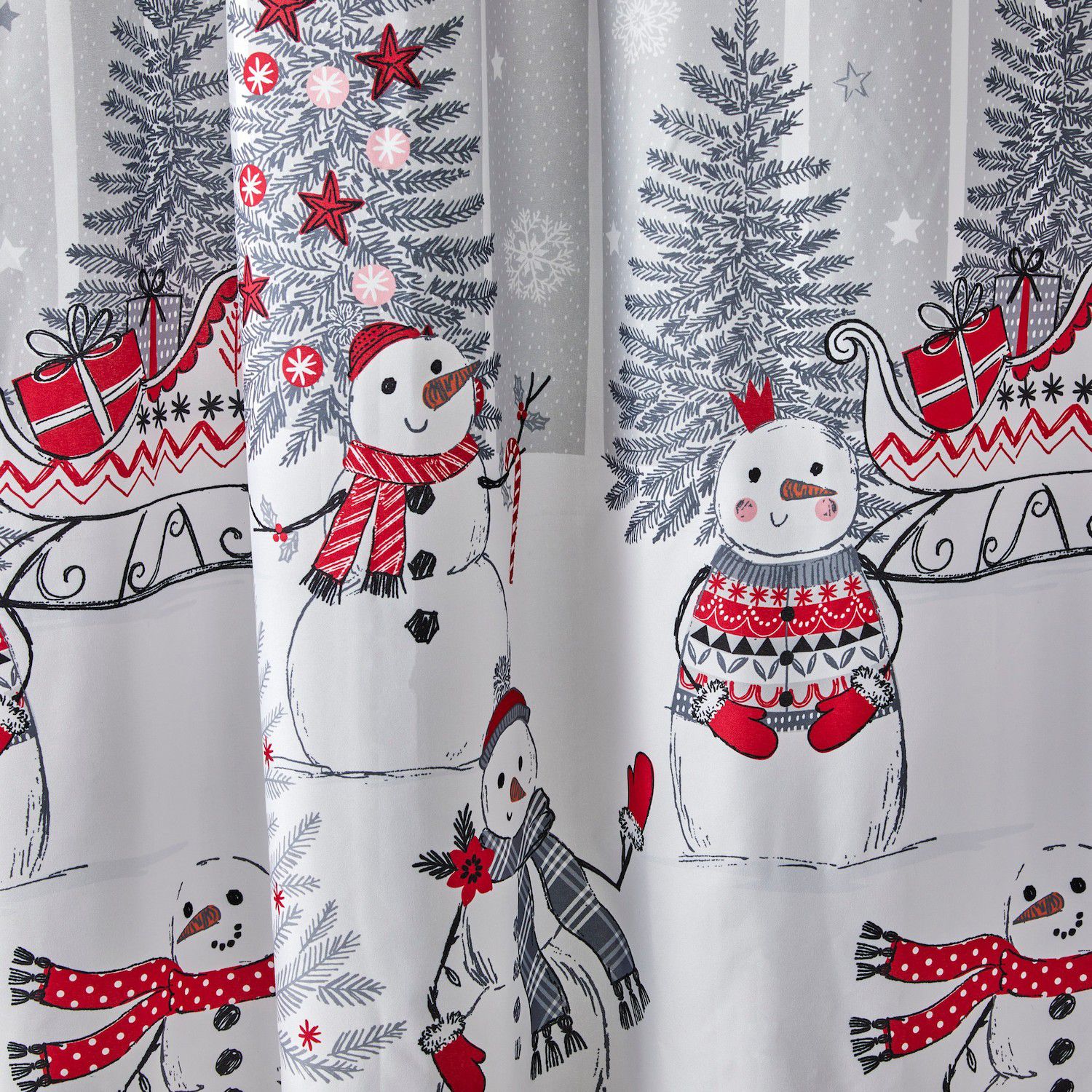 SKL Home Whistler Badetuch – Schneemann Design, Grau, 100% Baumwolle, 61 X 121,9 Cm, Flauschiges Frottee