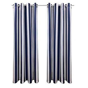 Light Filtering Satiny Look Providing Privacy Grommet Outdoor Panel Pair