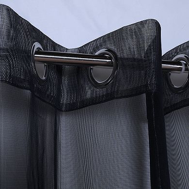 No Seem Curtain Grommet Curtain Panel 8 Matt Silver Grommets