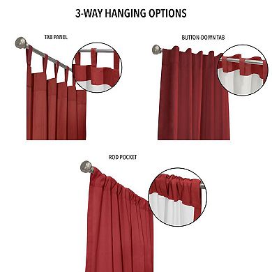 Room Darkening Provides Daytime And Nighttime Privacy Soft Curtain Panel Pair