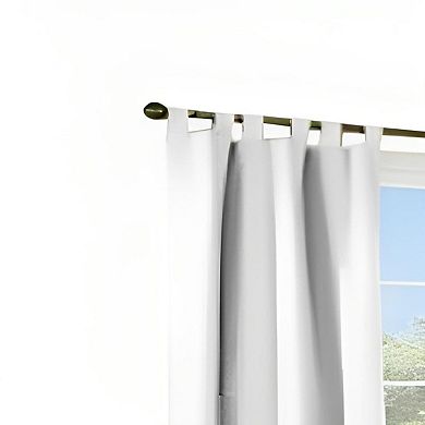 Weather Insulated Cotton Fabric Tab Curtain Panels Pair
