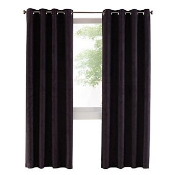 Navar Blackout Suede Textured Window Treatment Grommet Curtain Panel For Bedroom Livingroom