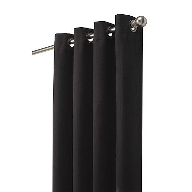 Navar Blackout Suede Textured Window Treatment Grommet Curtain Panel For Bedroom Livingroom