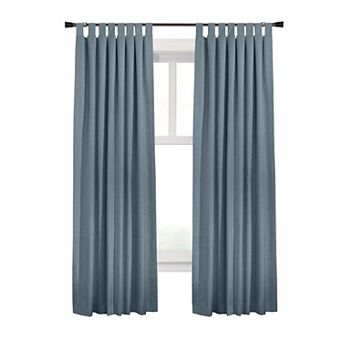 Ventura Blackout Window Treatment Tab Top Curtain Panel For Bedroom Livingroom