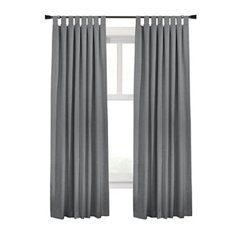 Ventura Blackout Window Treatment Tab Top Curtain Panel For Bedroom Livingroom
