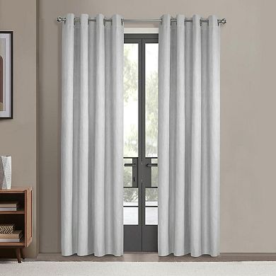 Margot 100% Blackout Subtle Textured Geometric Pattern Grommet Curtain Panel