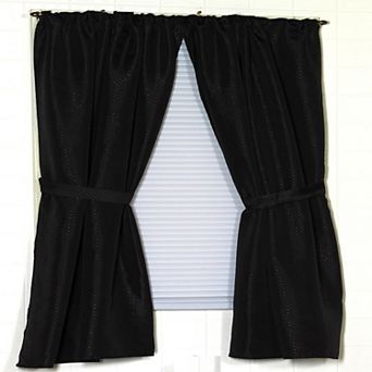 Diamond-piqued, 100% Polyester Premium Window Curtain Panel