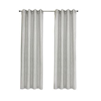 Corsica Light Filtering Grommet Botanical Textured Jacquard Curtain Panel For Bedroom