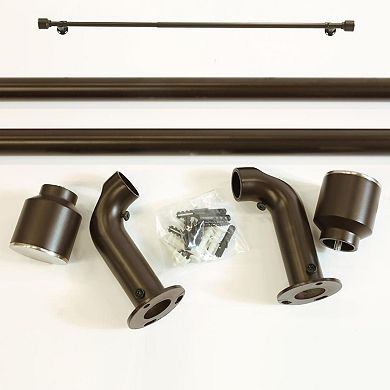 Patented Blackout Exclusive Curtain Rod Cap Finial Extendable