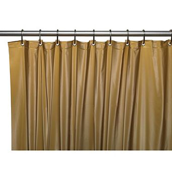 Classic Hotel Collection 8 Gauge Vinyl Shower Curtain Metal Grommets and Weighted Magnets