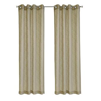 Boucle Raised Slub Texture Exclusive Sheer Grommet Curtain Panel