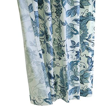 Jacobean Garden Jacobean Print Design Light Filtering Dual Header Curtain Panel