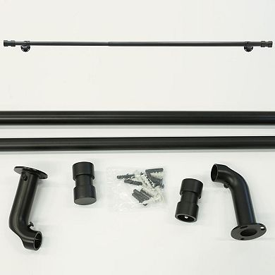 Patented Blackout Exclusive Curtain Rod Double Cap Finial Extendable