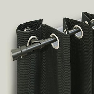 Patented Blackout Exclusive Curtain Rod Double Cap Finial Extendable