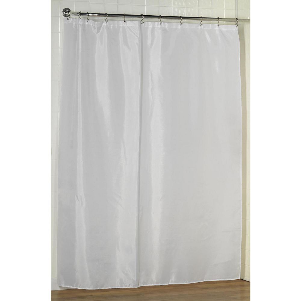 Standard-sized Polyester Premium Fabric Shower Curtain Liner.