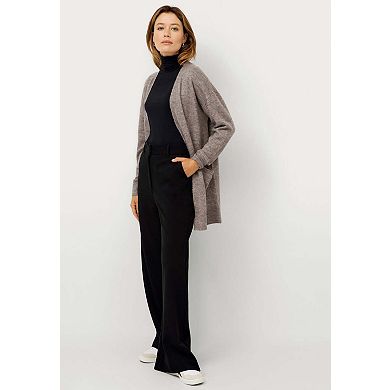ellos Plus Size Long Open Cardigan With Pockets