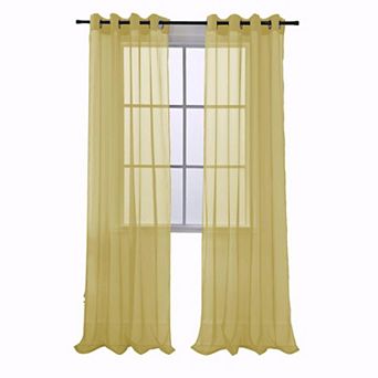Cara One Sheer Grommet Light Filtering Curtain Panel