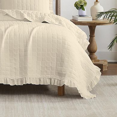 Belina 3 Pieces Washed Stitched Lightweight Quilts Set For Bedding