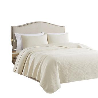 Caitlyn 3 pc Washed Pinsonic Lightweight Quilts Set For Bedding