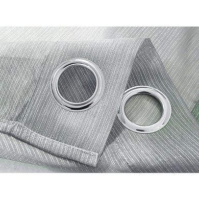 Ramallah Lonnie Grommet Curtain Panel - 54x90", Silver