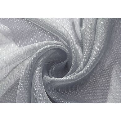 Ramallah Lonnie Grommet Curtain Panel - 54x90", Silver