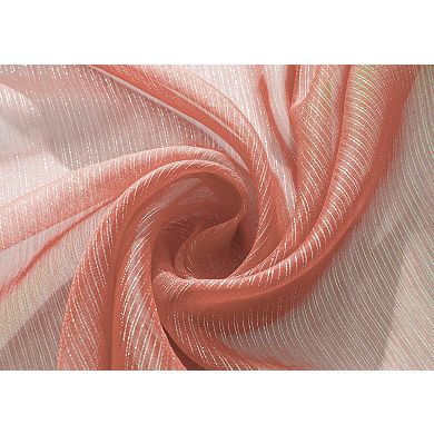 Ramallah Lonnie Grommet Curtain Panel - 54x90", Coral