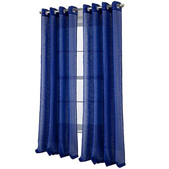 Dexter Linen Texture Grommet Sheer Light Filtering Window Curtain Panel