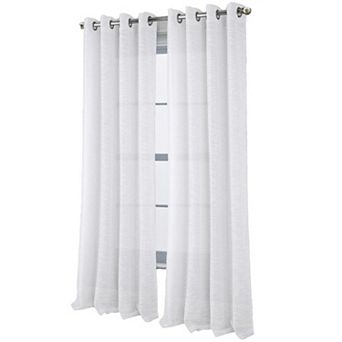 Dexter Linen Texture Grommet Sheer Light Filtering Window Curtain Panel